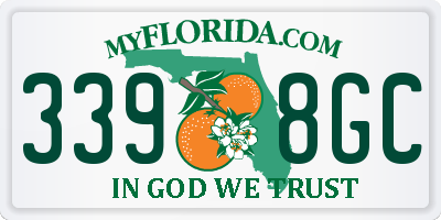 FL license plate 3398GC