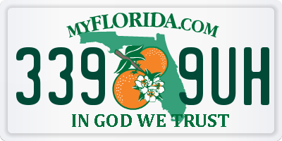 FL license plate 3399UH