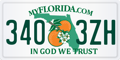 FL license plate 3403ZH