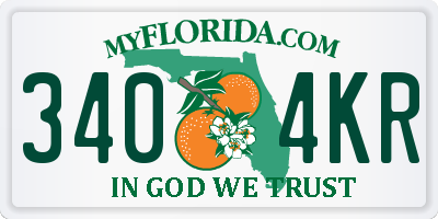 FL license plate 3404KR