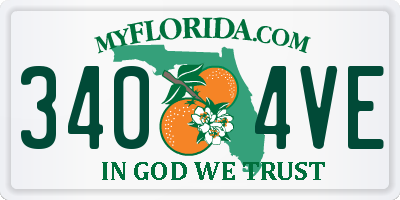 FL license plate 3404VE