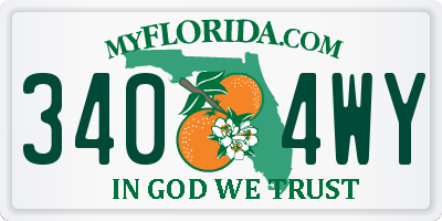 FL license plate 3404WY