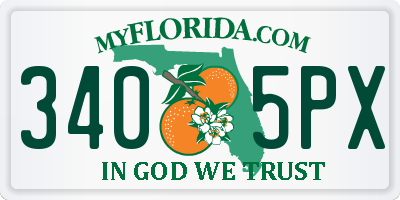 FL license plate 3405PX