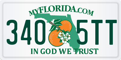 FL license plate 3405TT