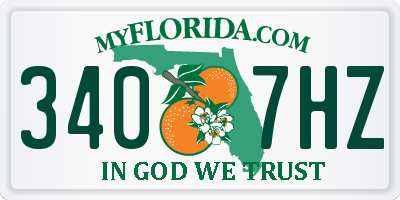 FL license plate 3407HZ