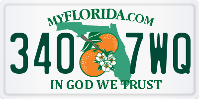 FL license plate 3407WQ