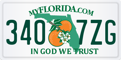 FL license plate 3407ZG