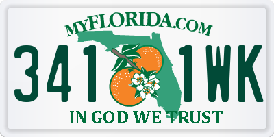 FL license plate 3411WK