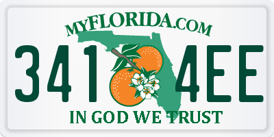 FL license plate 3414EE