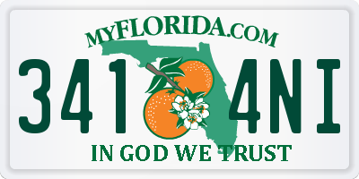 FL license plate 3414NI