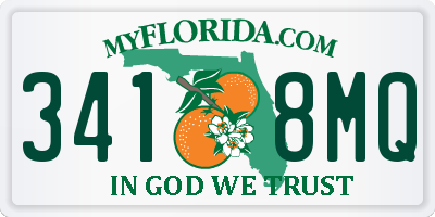 FL license plate 3418MQ