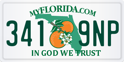FL license plate 3419NP
