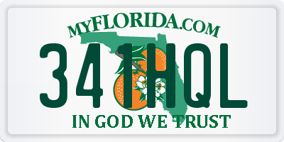 FL license plate 341HQL