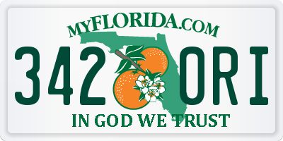 FL license plate 3420RI