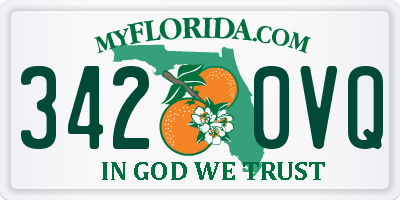 FL license plate 3420VQ