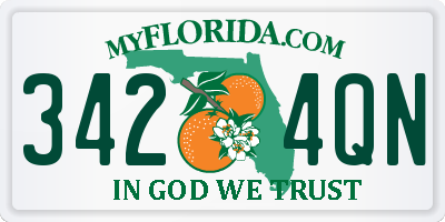 FL license plate 3424QN