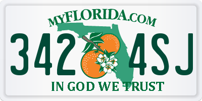 FL license plate 3424SJ