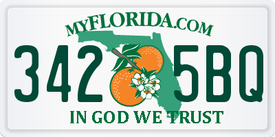 FL license plate 3425BQ