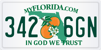 FL license plate 3426GN