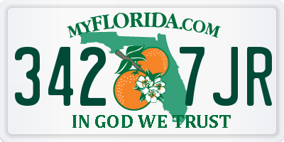 FL license plate 3427JR
