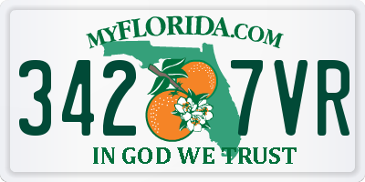 FL license plate 3427VR