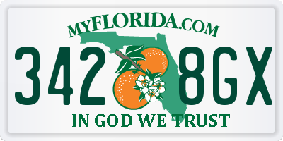 FL license plate 3428GX