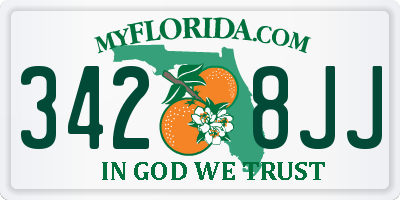 FL license plate 3428JJ