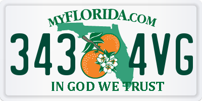 FL license plate 3434VG