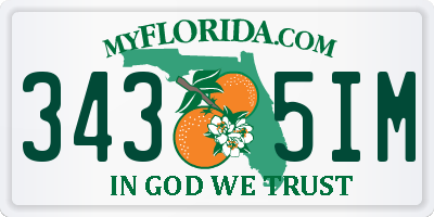 FL license plate 3435IM