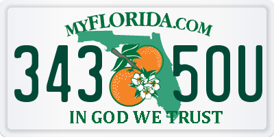 FL license plate 3435OU