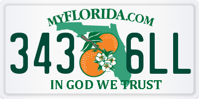 FL license plate 3436LL