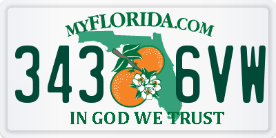 FL license plate 3436VW