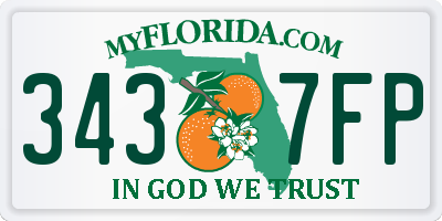 FL license plate 3437FP