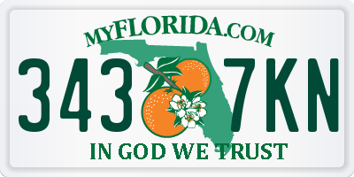 FL license plate 3437KN