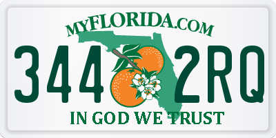 FL license plate 3442RQ