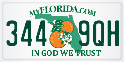 FL license plate 3449QH