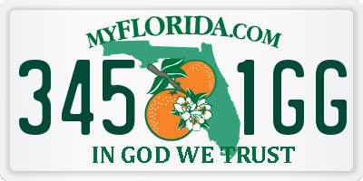 FL license plate 3451GG
