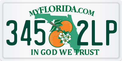 FL license plate 3452LP