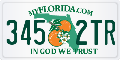 FL license plate 3452TR