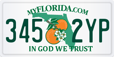 FL license plate 3452YP