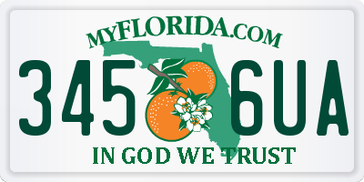 FL license plate 3456UA