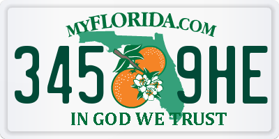 FL license plate 3459HE