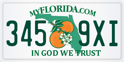 FL license plate 3459XI