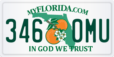 FL license plate 3460MU