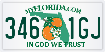 FL license plate 3461GJ
