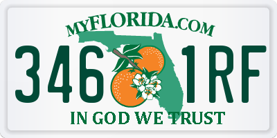 FL license plate 3461RF