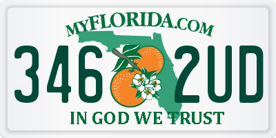 FL license plate 3462UD