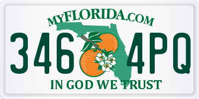 FL license plate 3464PQ