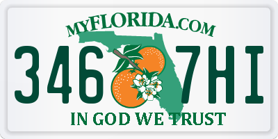 FL license plate 3467HI