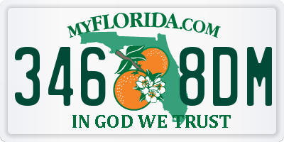 FL license plate 3468DM